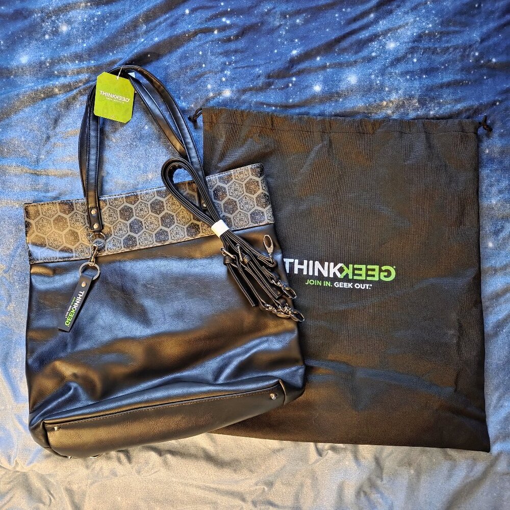 ThinkGeek Convertible Tote of Holding - DnD Tote/Backpack NWT